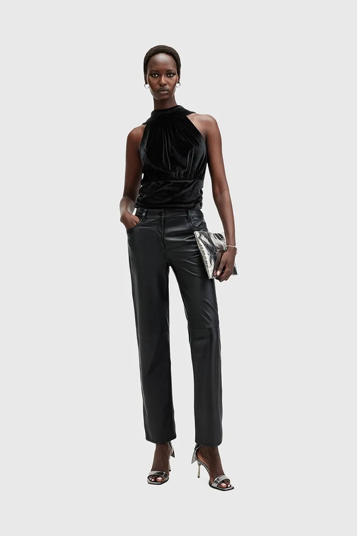 Velurová halenka AllSaints BELLATRIX W119PB