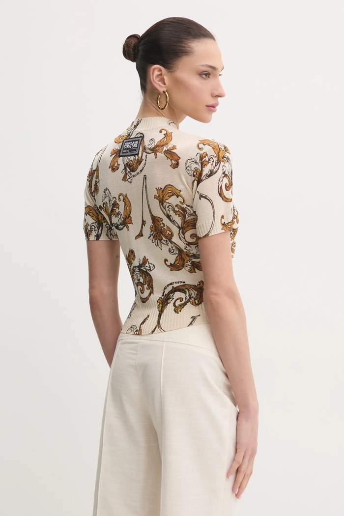 Oblečenie Sveter Versace Jeans Couture 78HAFM07.CMN45 béžová