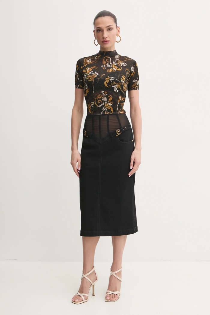 Sveter Versace Jeans Couture 78HAFM07.CMN45 čierna SS25