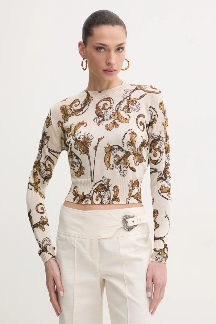 Versace Jeans Couture sweter beżowy 78HAFM21.CMN45