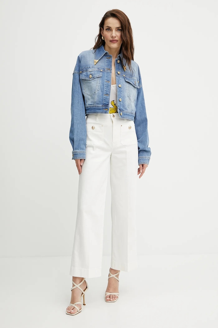 Top Versace Jeans Couture 78HAM212.JS471 biela SS25