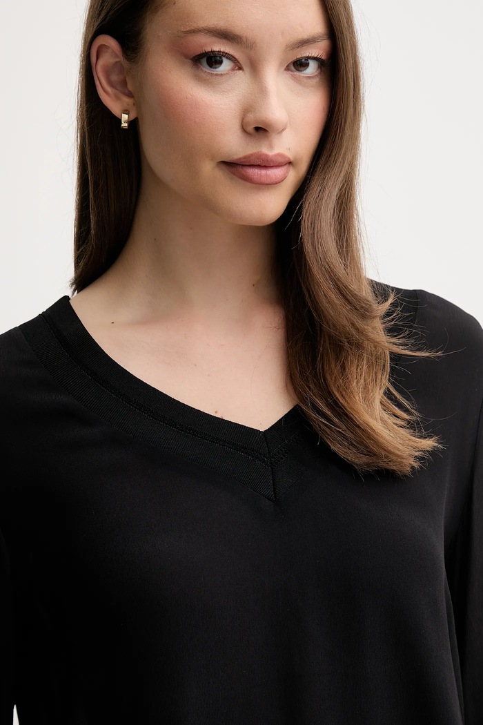 Bluză Sisley 5IDTLQ08F negru