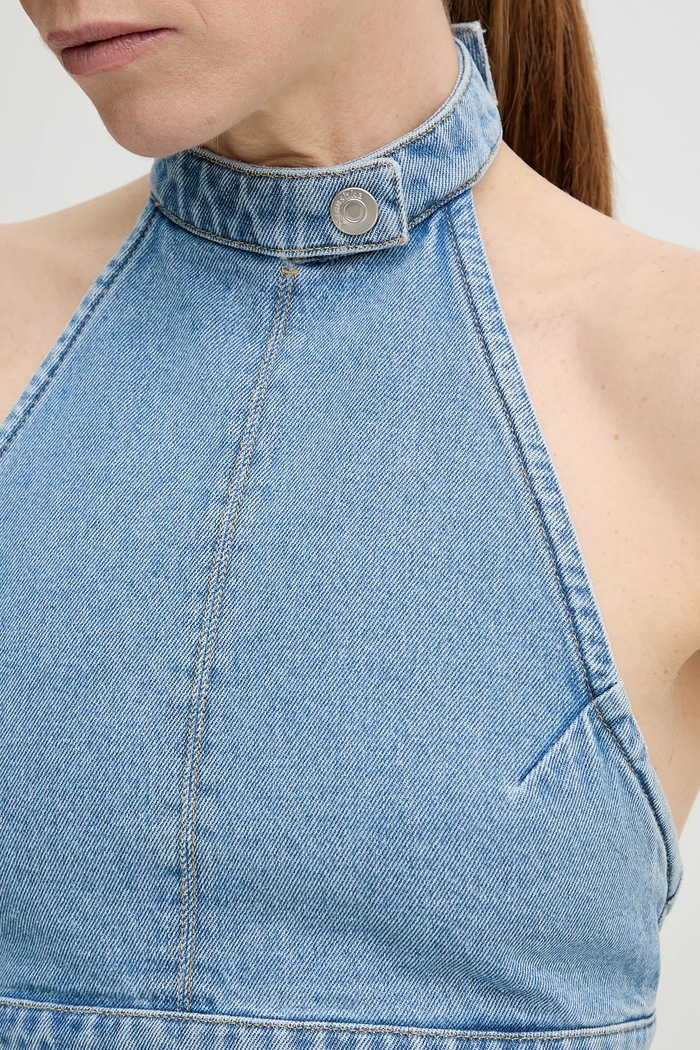 Majica iz jeansa Nanushka ARINA NW25RSTP09053 modra