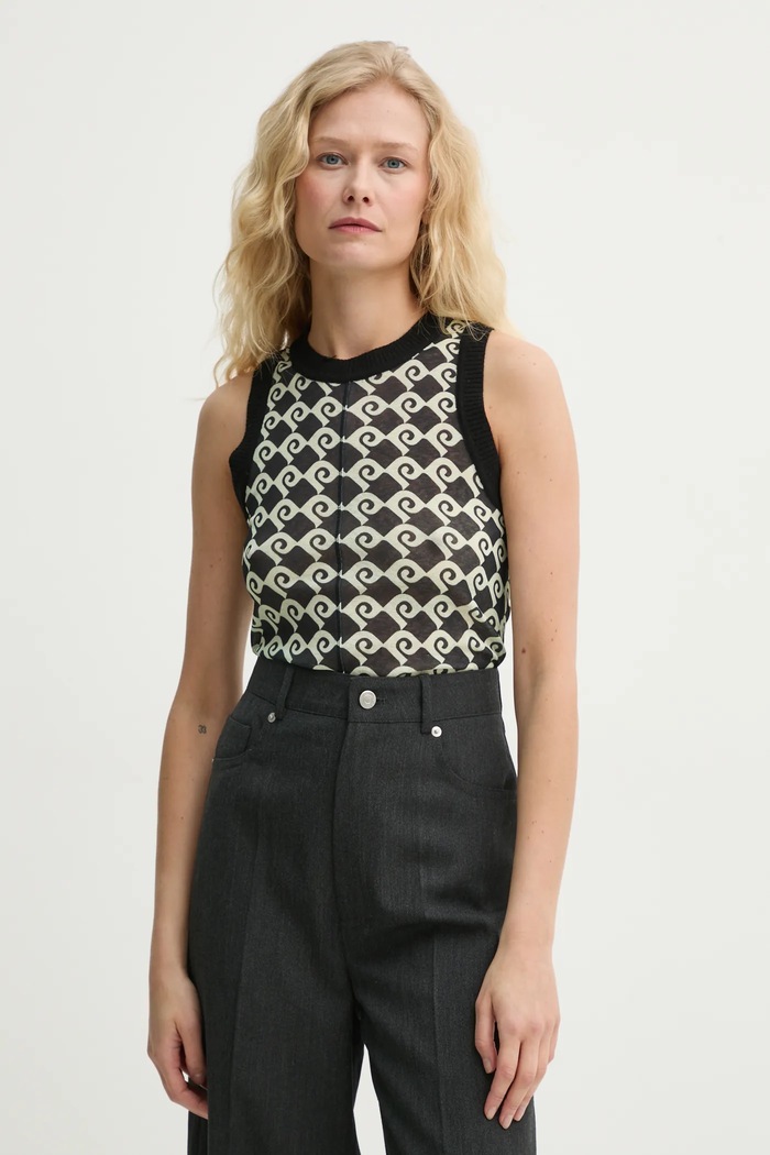 Nanushka top DENALIE cu modele negru NW25RSTP15699