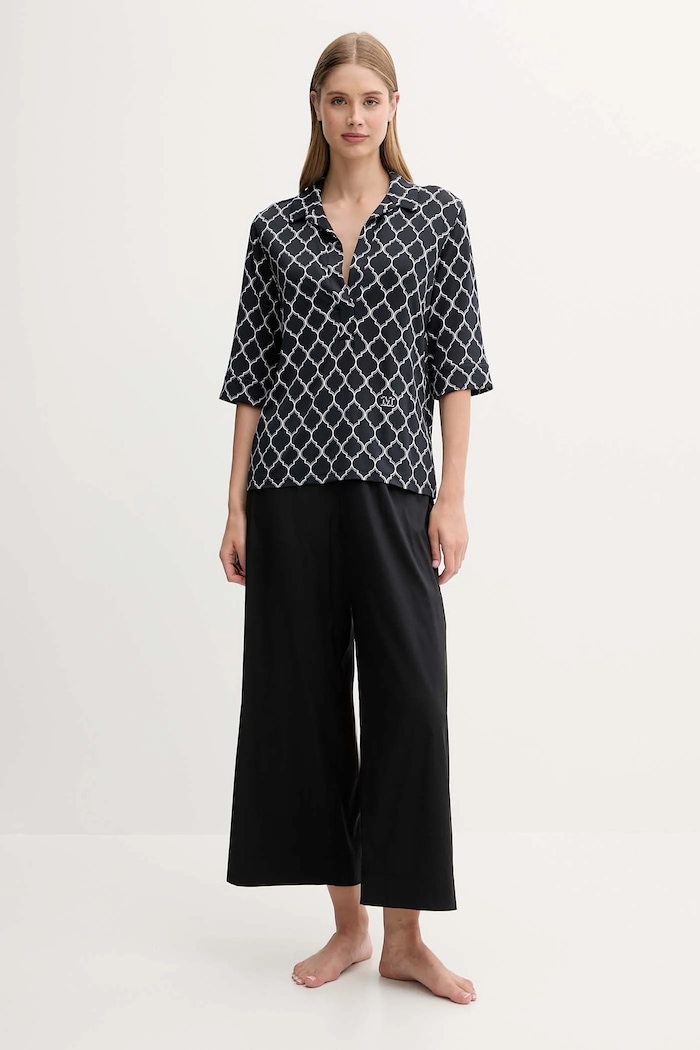 Max Mara Beachwear t-shirt plażowy 2516951019600 czarny SS25