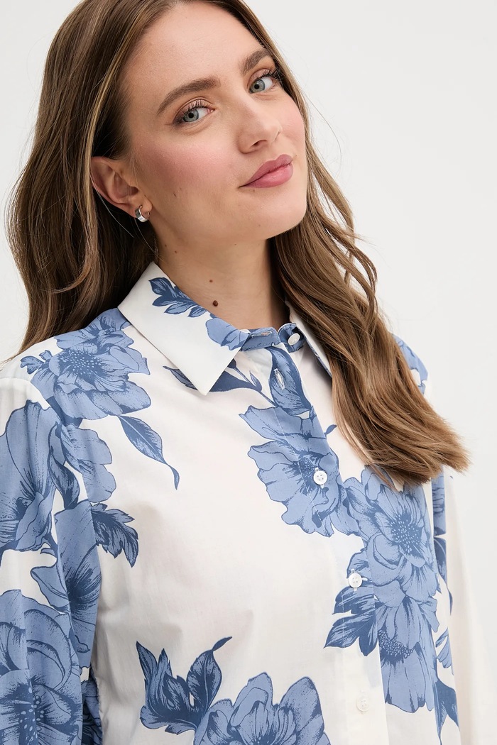 Koszula bawełniana OUI 92934 biały