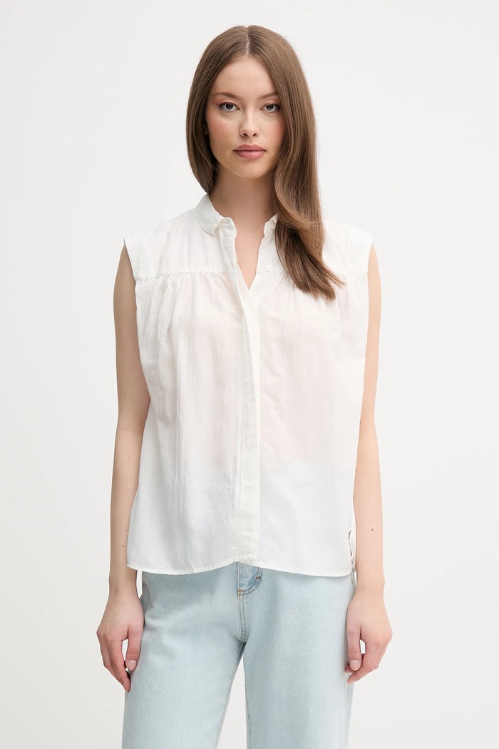 Košile Pepe Jeans DERBY hladký béžová PL304996
