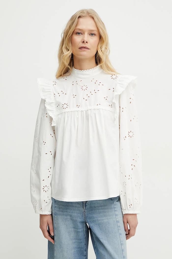 Βαμβακερή μπλούζα Weekend Max Mara επίσημη λευκό 2515941031600