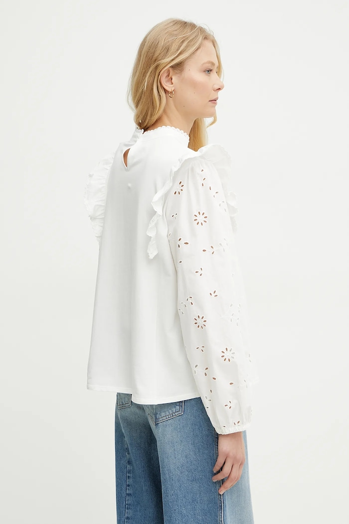 Ρούχα Βαμβακερή μπλούζα Weekend Max Mara 2515941031600 λευκό