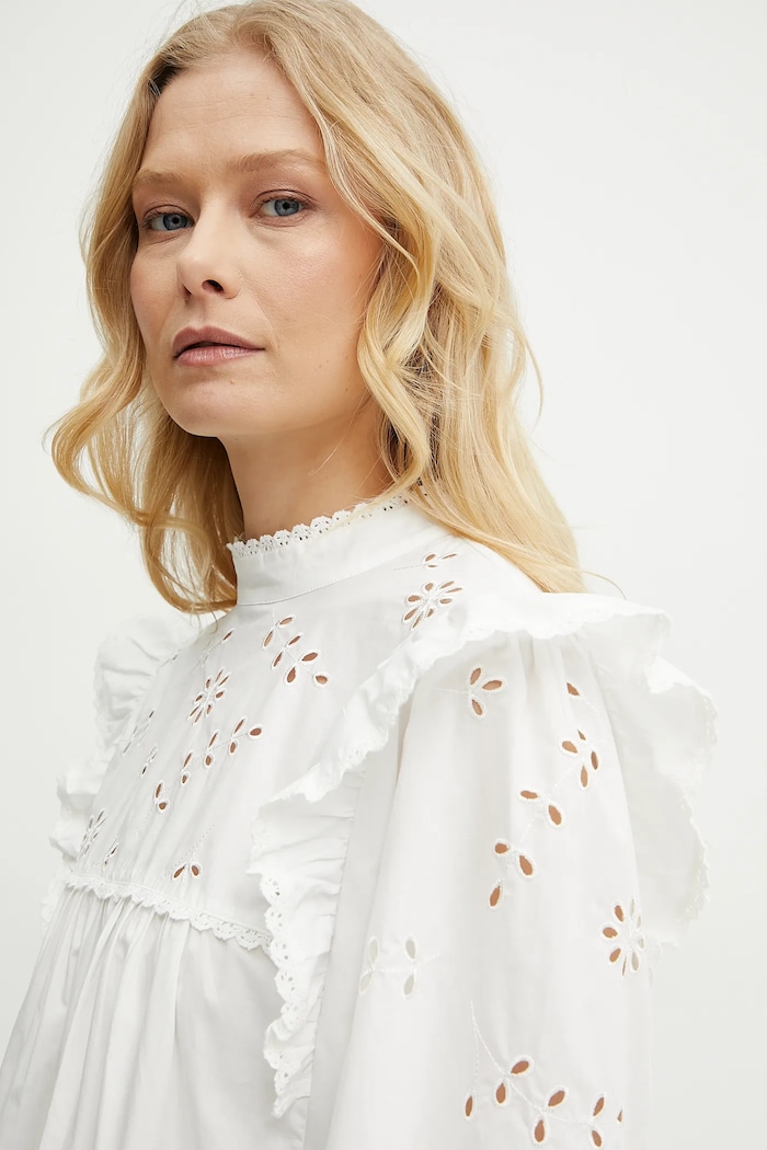 Βαμβακερή μπλούζα Weekend Max Mara λευκό 2515941031600