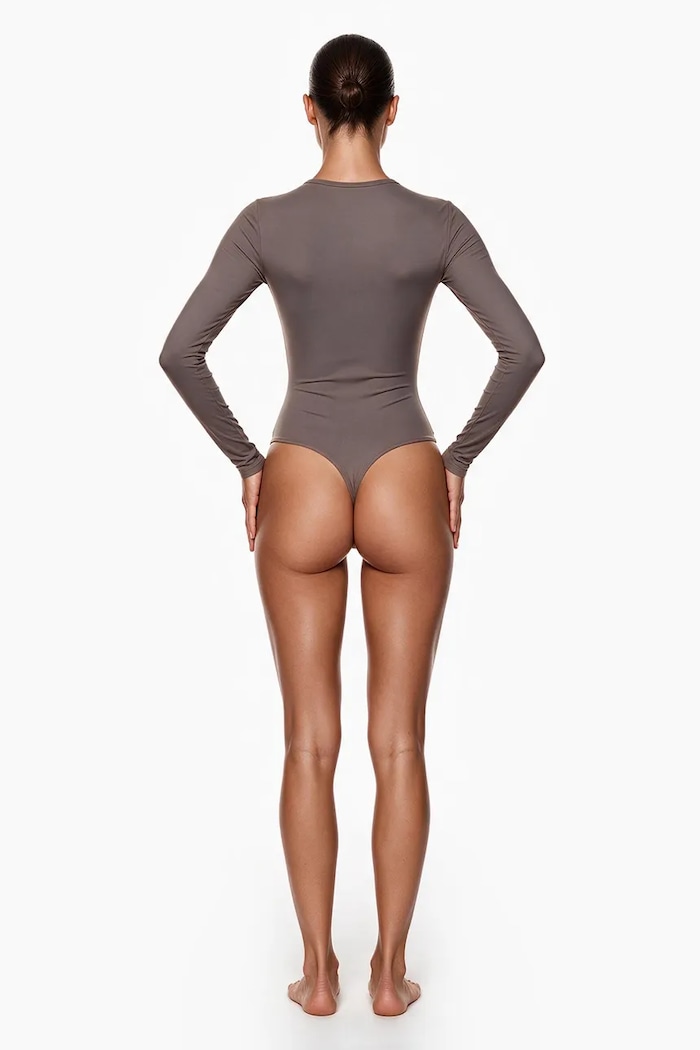 GOD SAVE QUEENS Body pentru femei LONG SLEEVE CREW-NECK BODYSUIT GSQ.139.371 bej AA00