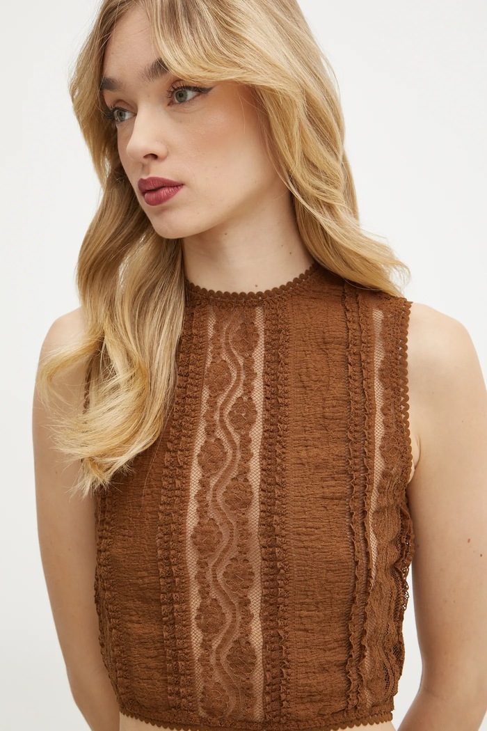 Bluza Charo Ruiz Ibiza Asteria smeđa 255101