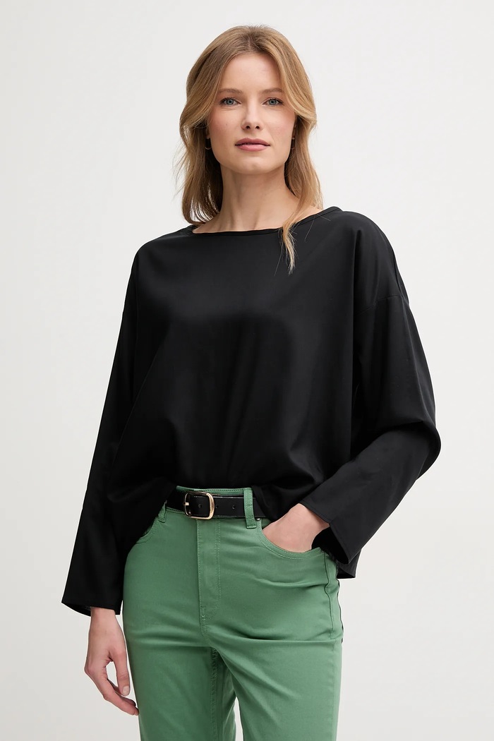 United Colors of Benetton bluzka casual czarny 52M9DQ0B7