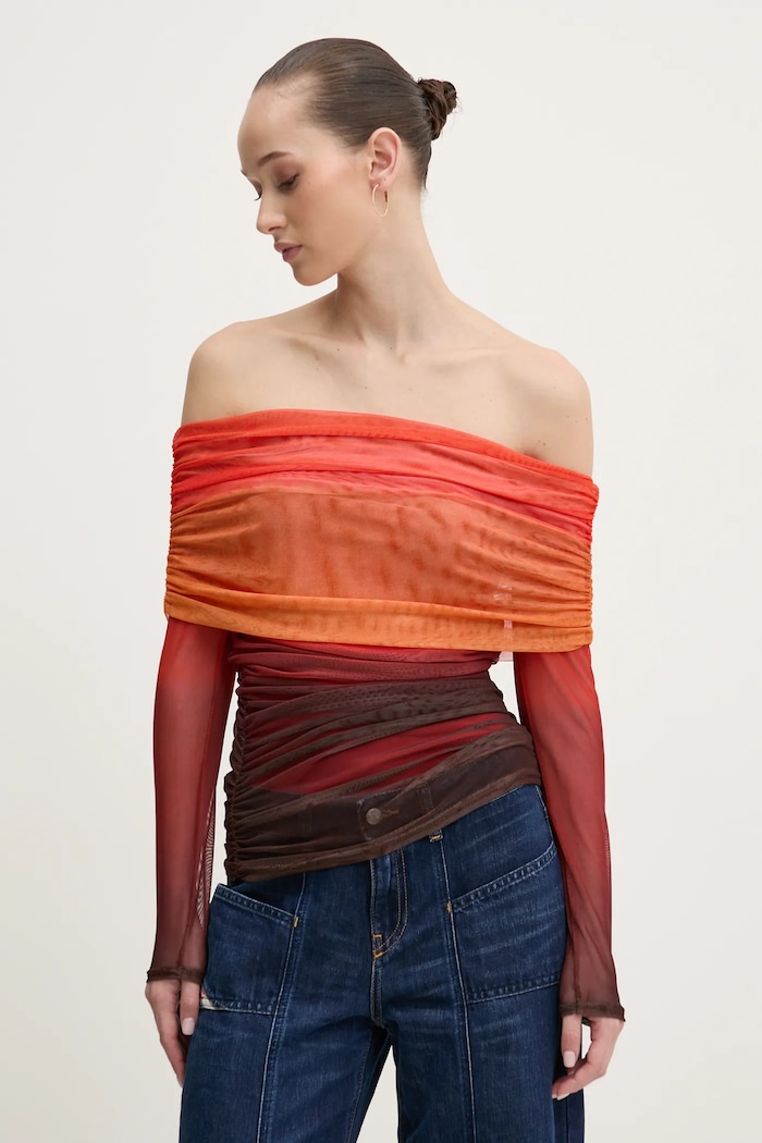 Blúzka Never Fully Dressed Ombre Anastasia slim oranžová NFDTO1472