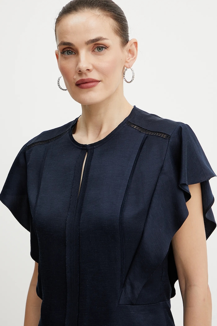 BOSS bluză bleumarin 50540635