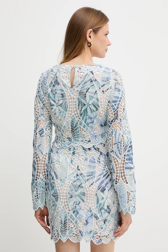 Oblečení Halenka Guess ANASTASIA W5GH0T.WHAD2 tyrkysová