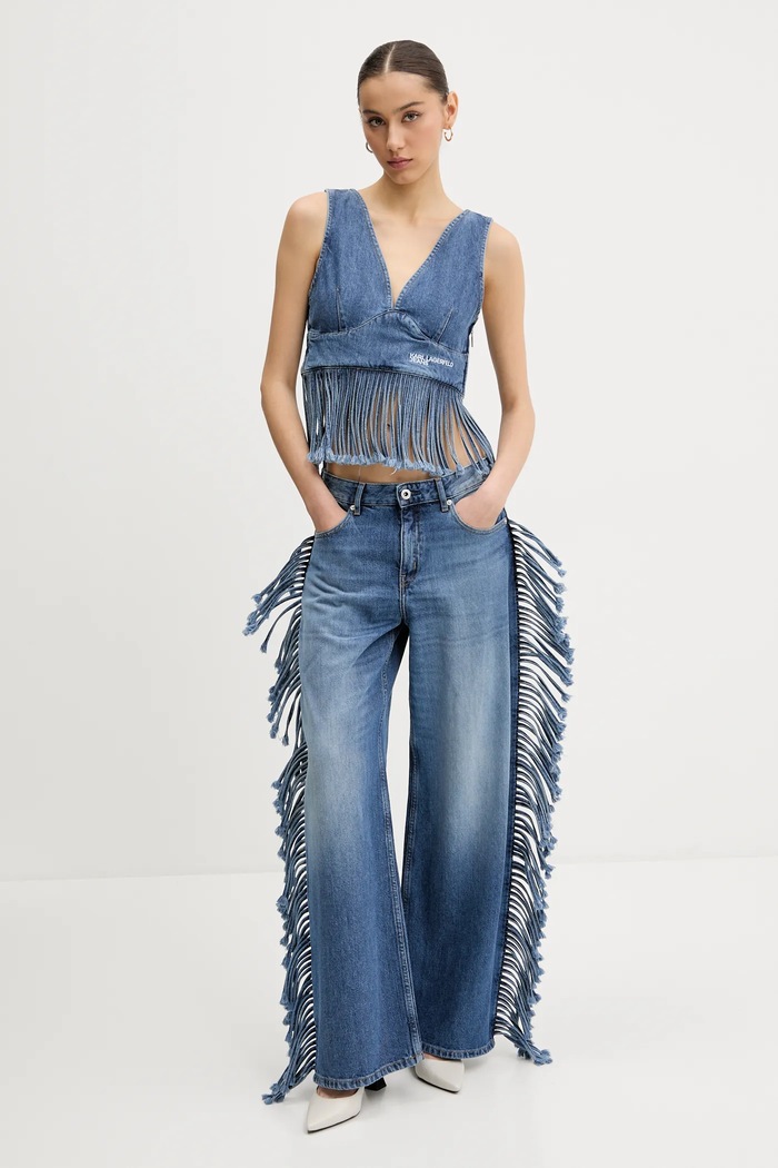 Karl Lagerfeld Jeans top din denim A2W11022 albastru SS25