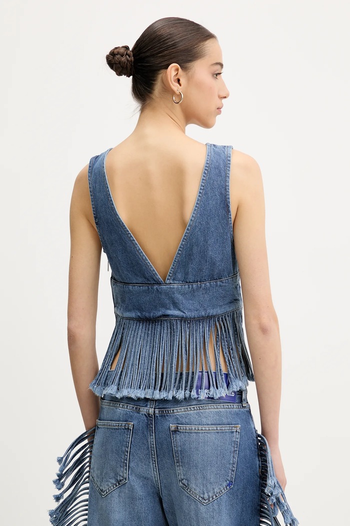 Îmbrăcăminte Karl Lagerfeld Jeans top din denim A2W11022 albastru