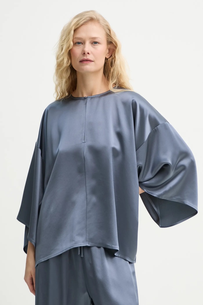 Blúzka By Malene Birger CICIE relaxed modrá 102500