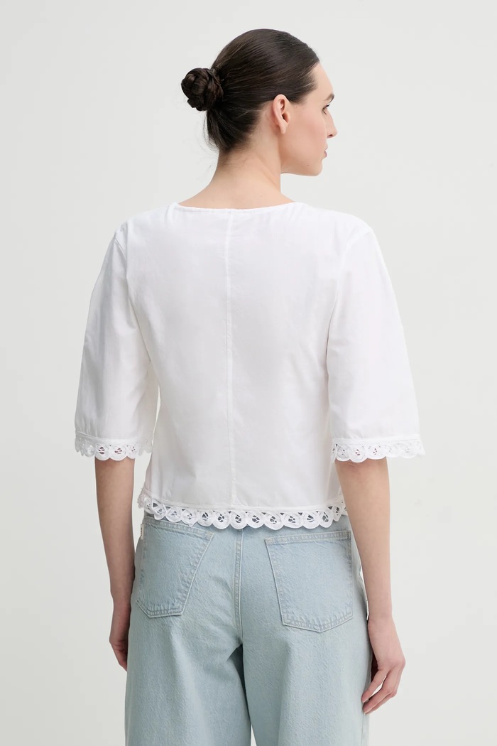 Oblečení Bavlněná halenka By Malene Birger ULRIKKE 103050 bílá
