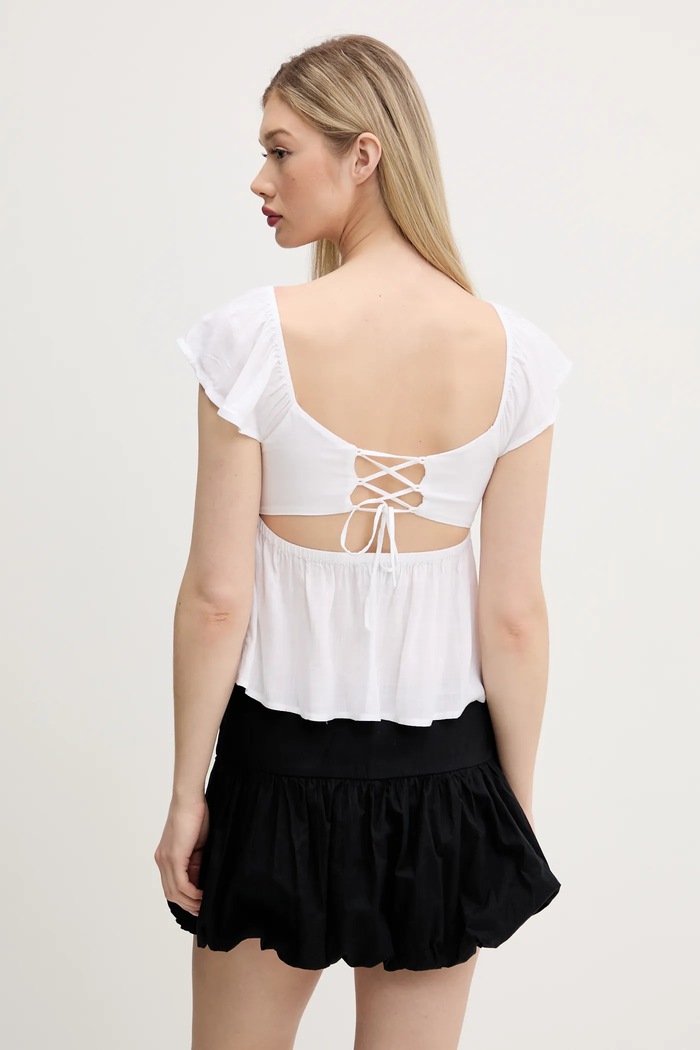 Ρούχα Μπλουζάκι Hollister Co. KI340.5050.100 λευκό