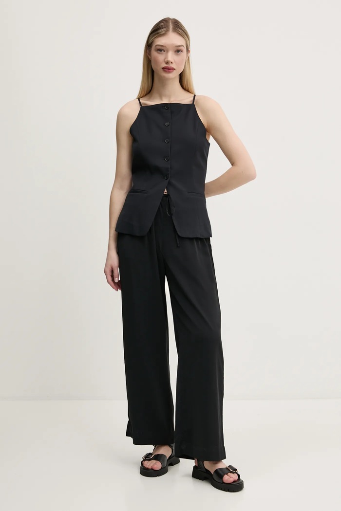 Abercrombie & Fitch top KI140.5050.900 negru SS25