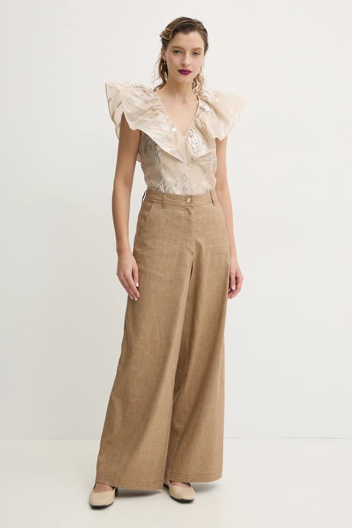 Blúzka Bruuns Bazaar BBW4450 béžová SS25