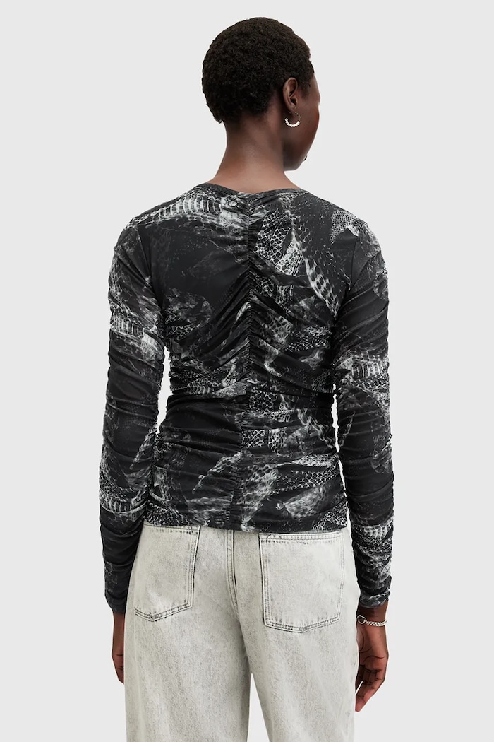 Oblečení Halenka AllSaints KEIKO W008JC šedá