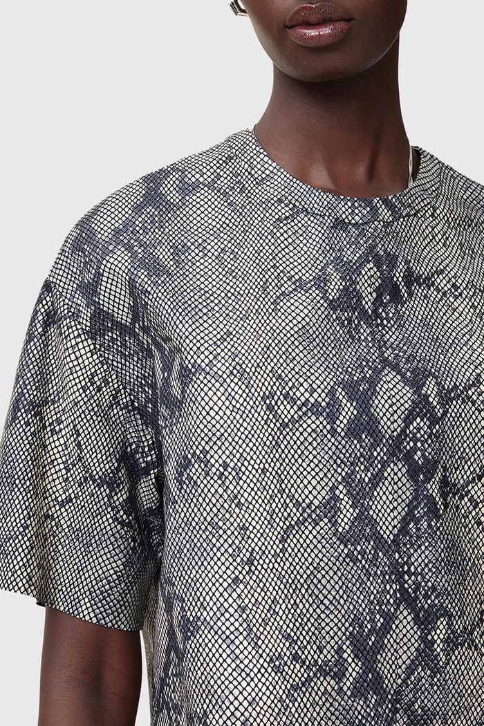 Δερμάτινη μπλούζα AllSaints RENAI W009PC πολύχρωμο SS25