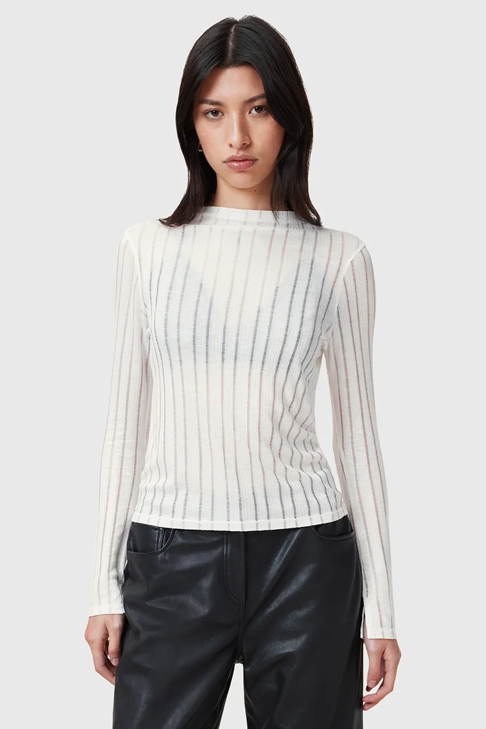 AllSaints bluzka AKI casual biały W032JC