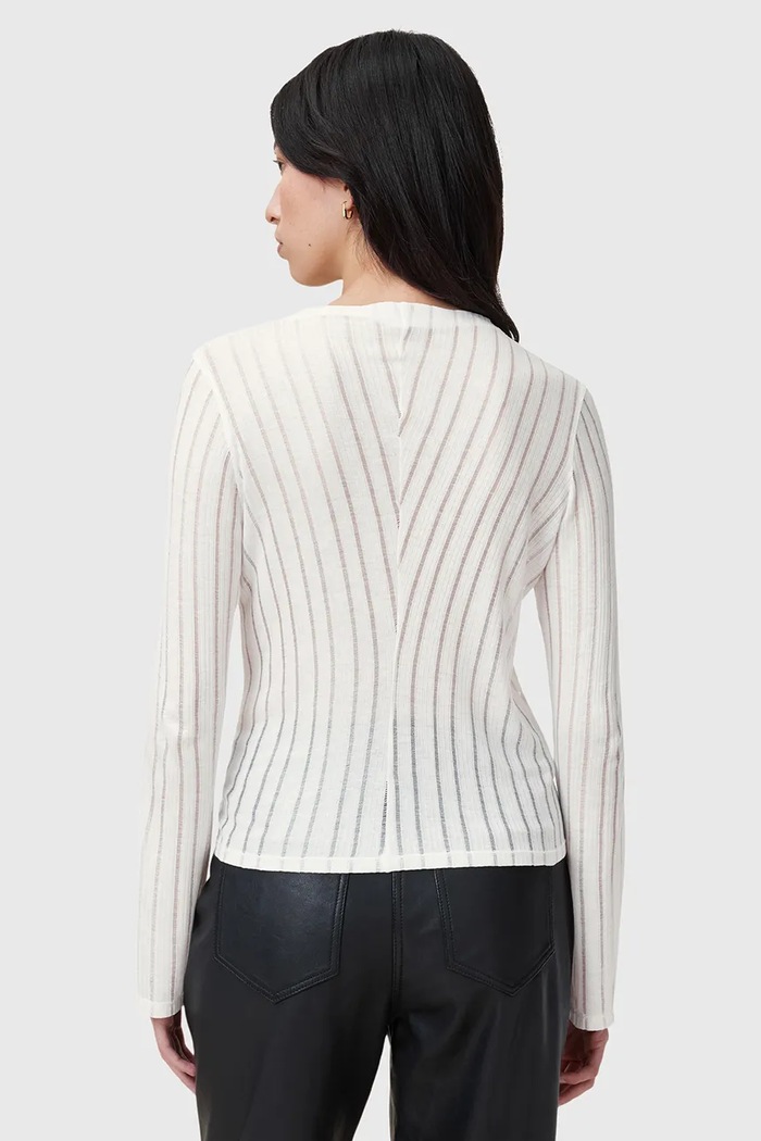 Odzież AllSaints bluzka AKI W032JC biały