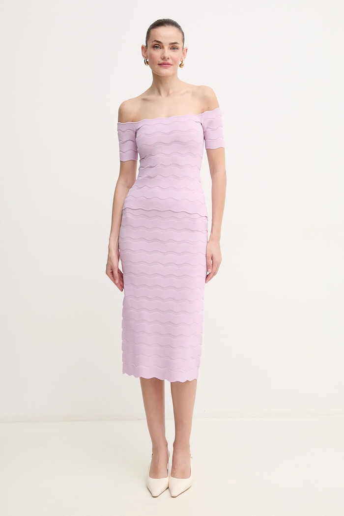 Herve Leger felső Lainey SCJ1513588 lila SS25