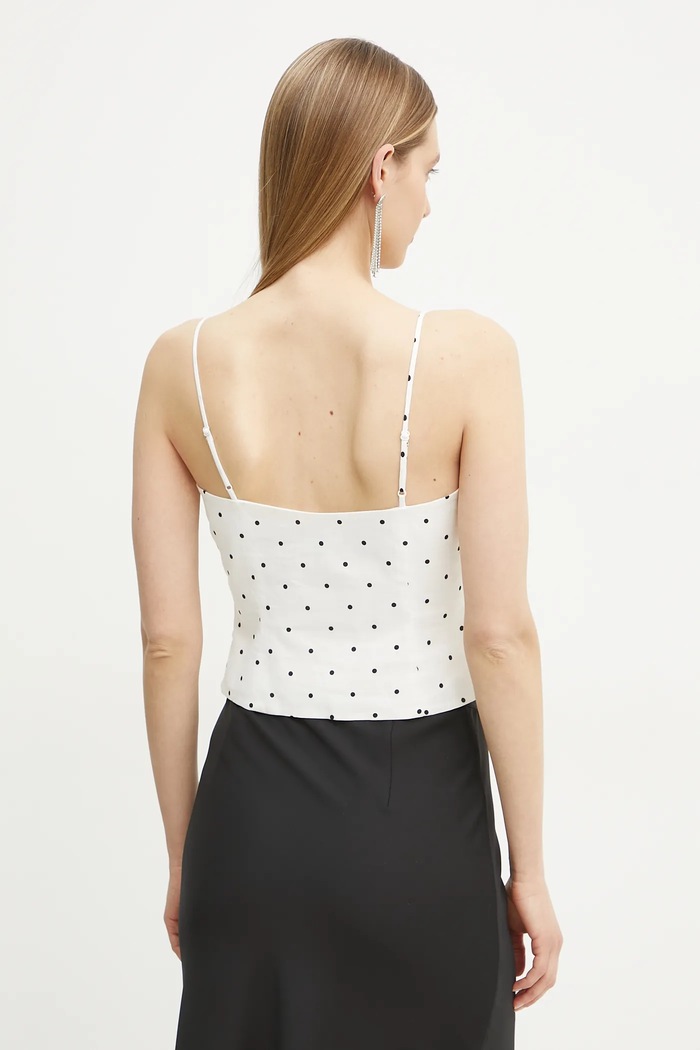 Odzież Bardot top lniany 59755TB biały