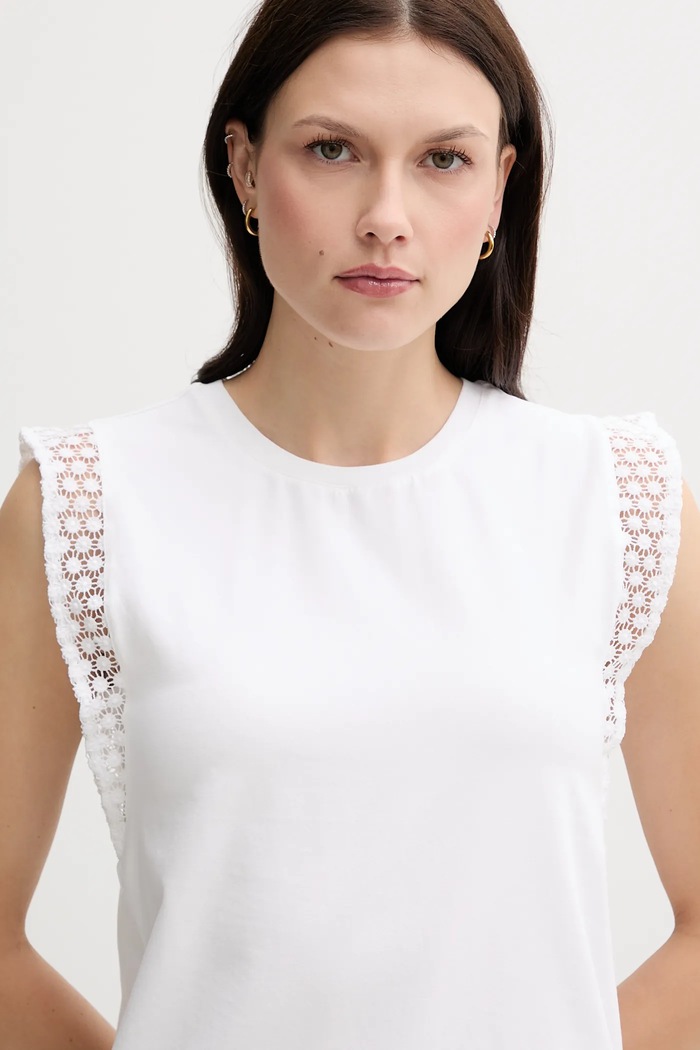 United Colors of Benetton top biały 3IFVD10AC
