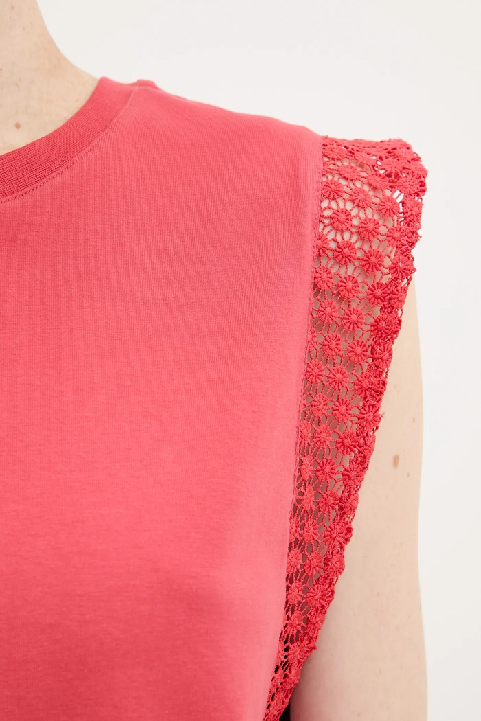Top United Colors of Benetton 3IFVD10AC růžová