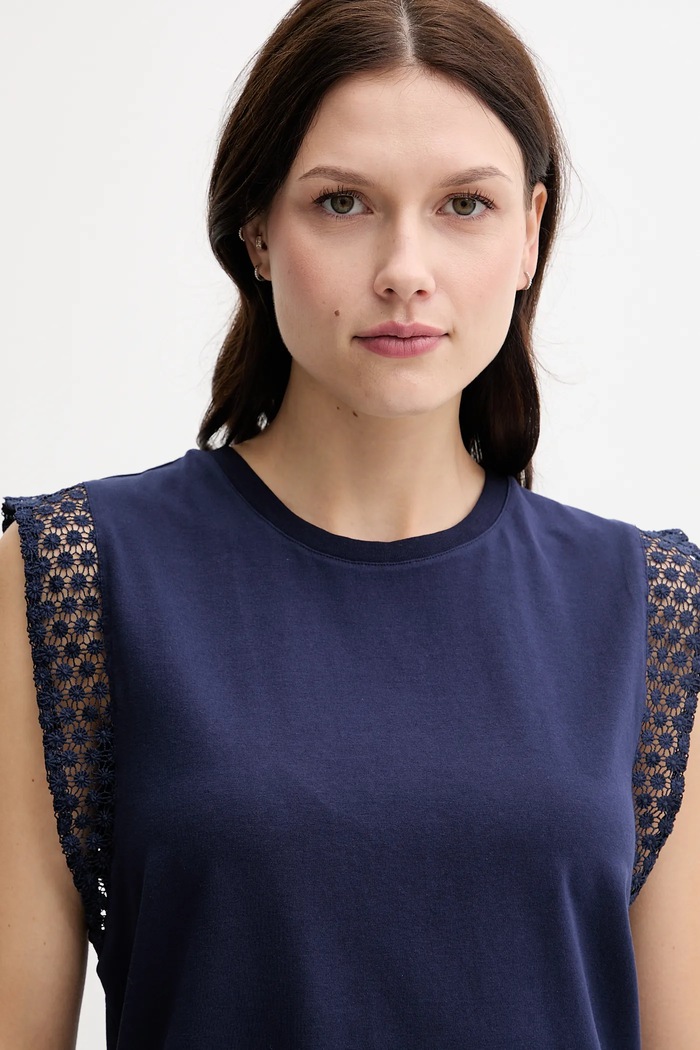 United Colors of Benetton top granatowy 3IFVD10AC