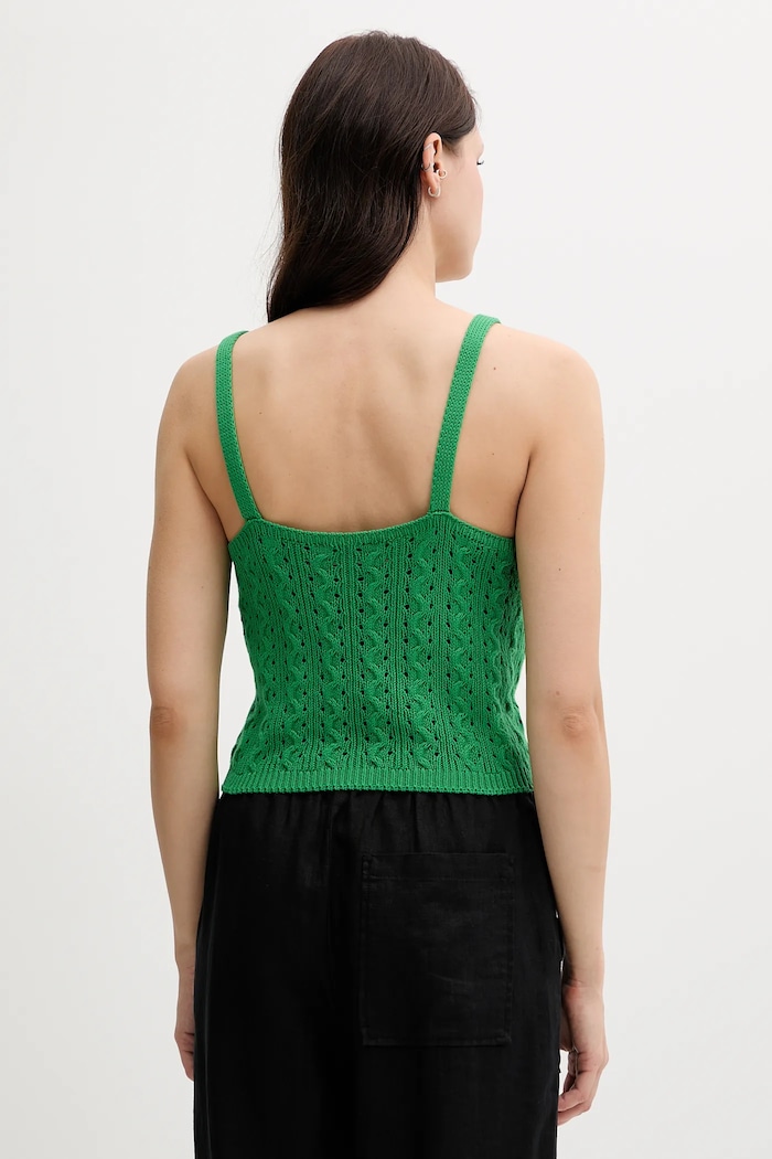 Oblečení Bavlněný top United Colors of Benetton 101TDH01B zelená
