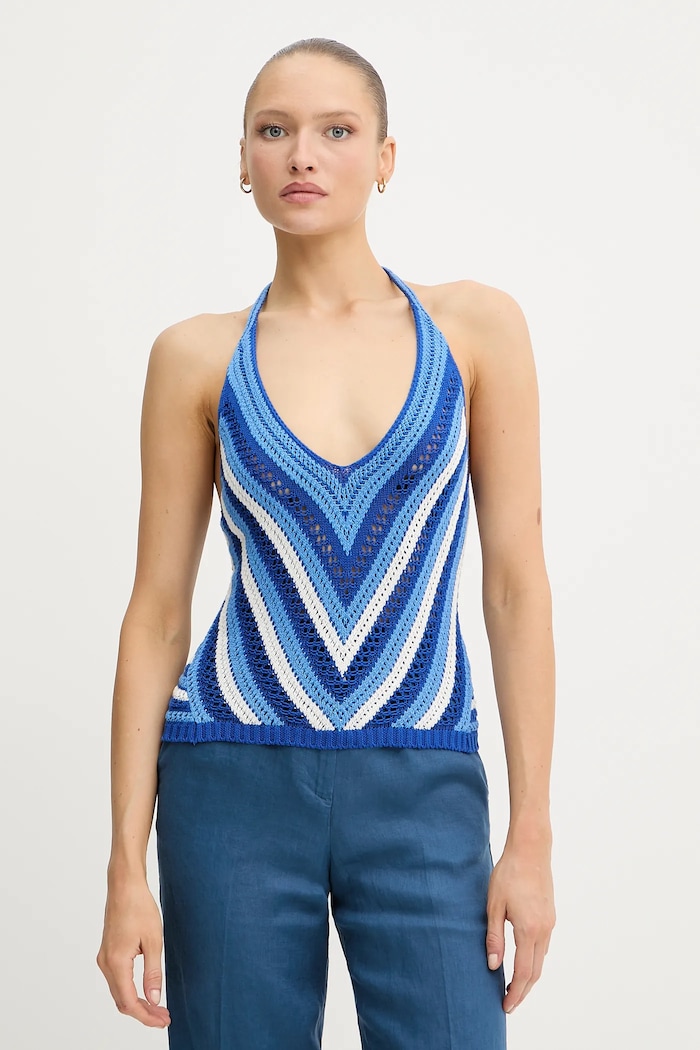 Top United Colors of Benetton εμπριμέ μωβ 1194EH01E
