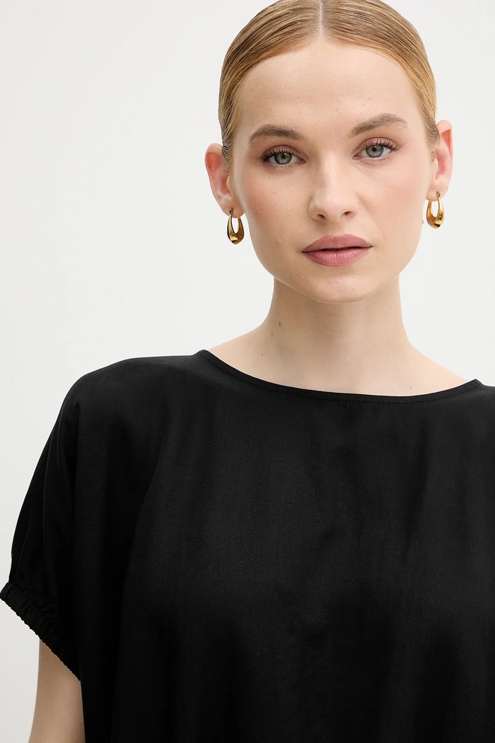United Colors of Benetton bluzka czarny 5NPHDQ0C6
