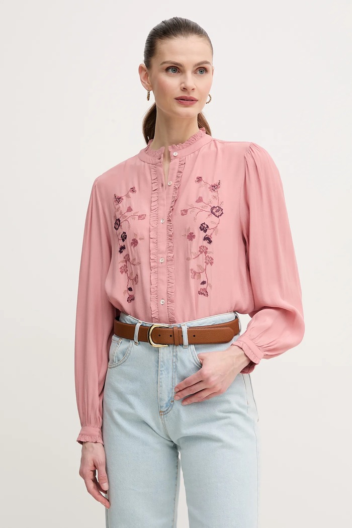 Hoss Intropia koszula casual różowy 6289134