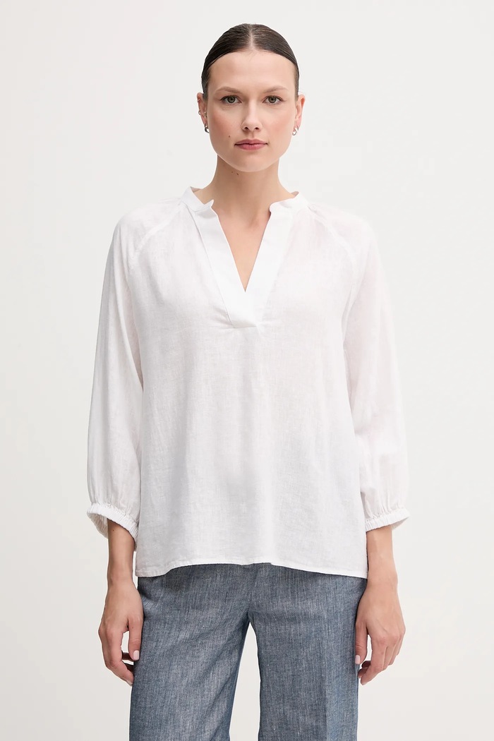 Λευκή μπλούζα Gant casual λευκό 4300475