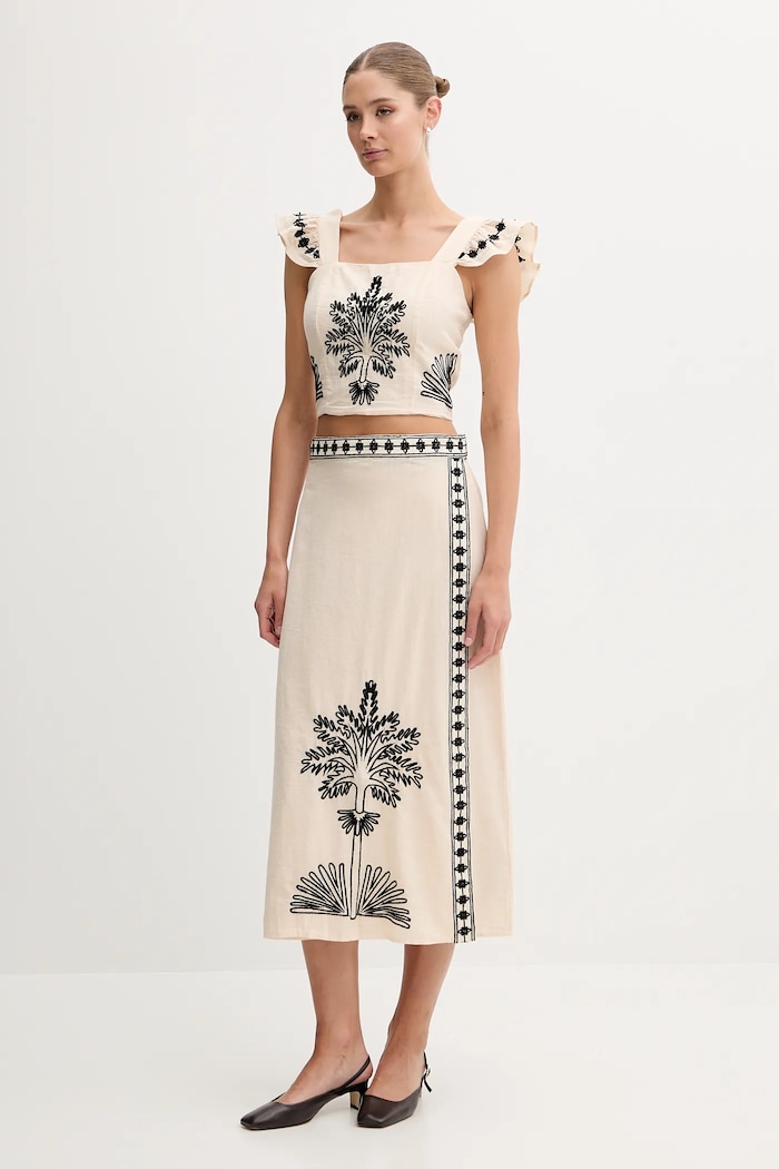 Bluza s dodatkom lana Hoss Intropia 5879153 bež SS25