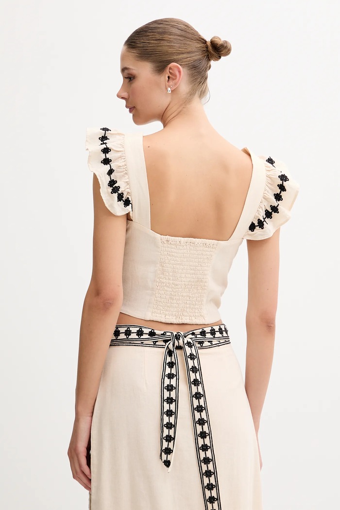 Odjeća Bluza s dodatkom lana Hoss Intropia 5879153 bež