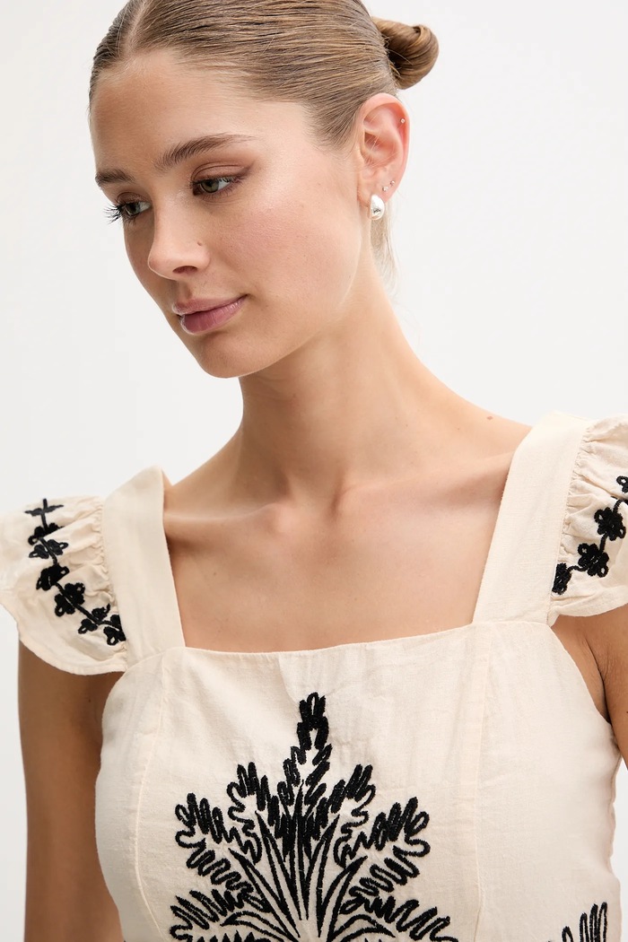 Bluza s dodatkom lana Hoss Intropia bež 5879153