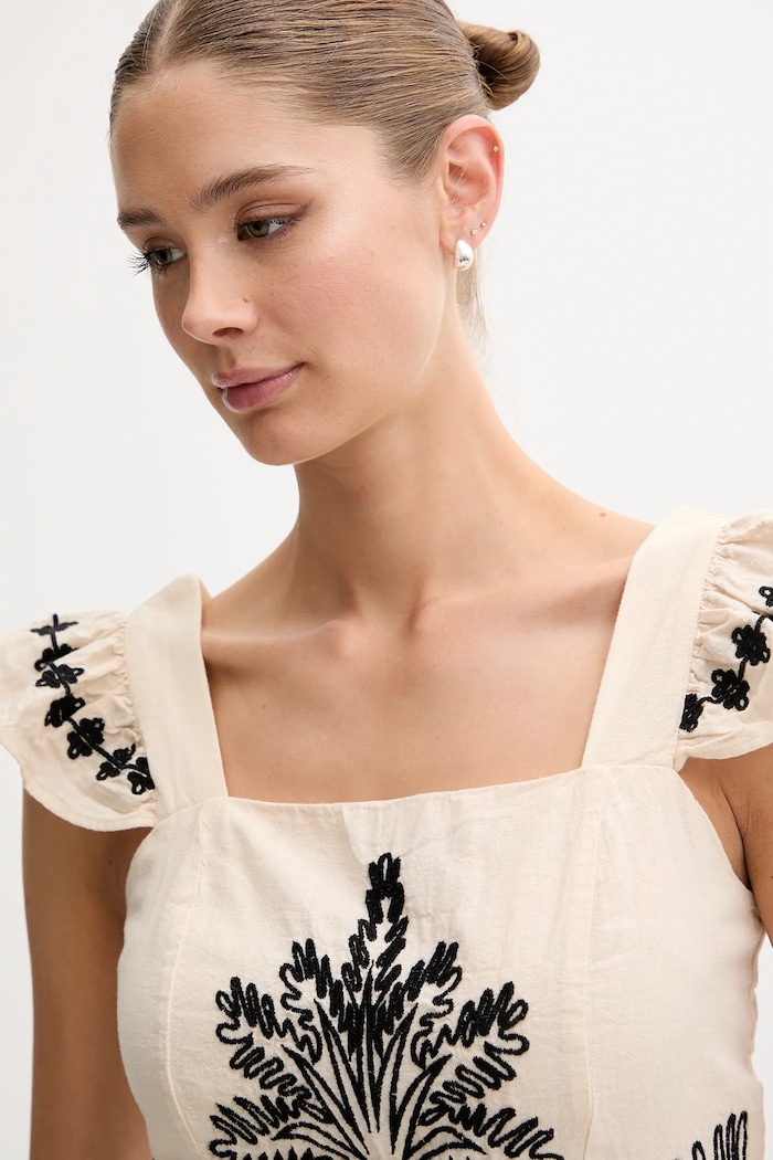 Bluza s dodatkom lana Hoss Intropia bež 5879153