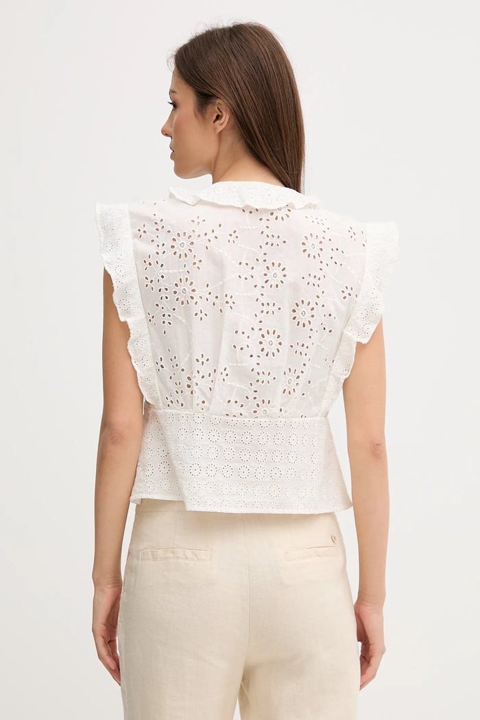 Oblečení Bavlněná halenka Pedro del Hierro 7659080 bílá