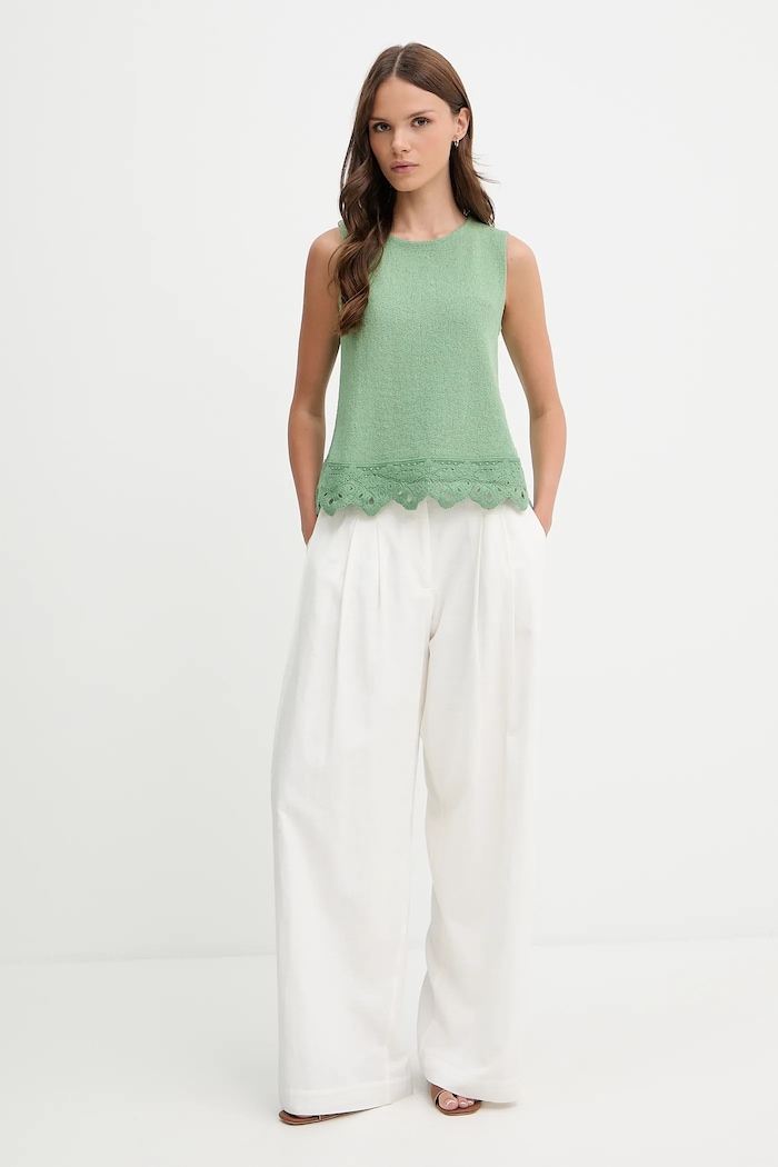 Pedro del Hierro top 4539634 zöld SS25