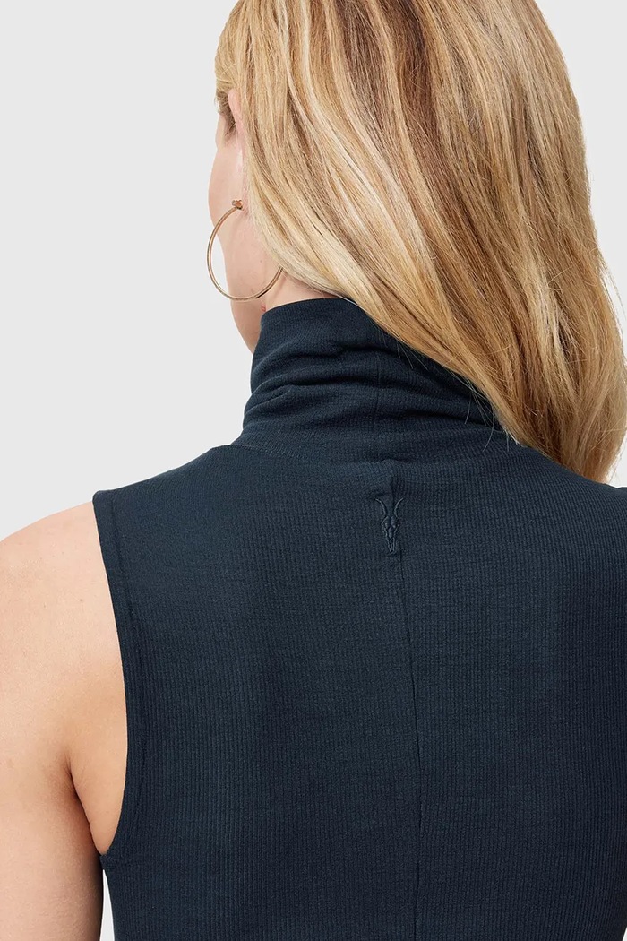 Îmbrăcăminte AllSaints Top BEC ROLL W004JC bleumarin