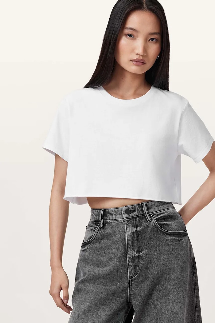 Bavlněné tričko AllSaints SOPH W005JY bílá