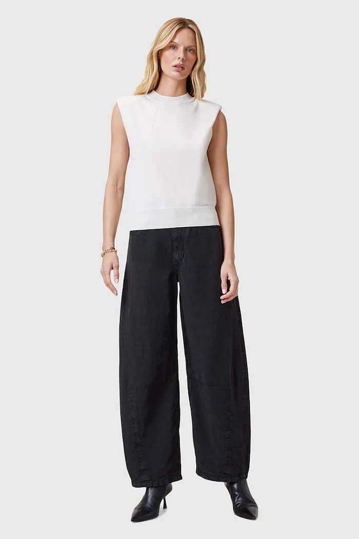 Μάλλινο τοπ AllSaints KAYLA λευκό W016KC